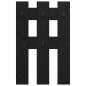 Preview: Wandmontierter Kleiderständer Schwarze Eiche 65 x 3 x 100 cm