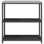 Preview: Küchenlageregal mit Regal mit Speicher Schwarz 60 x 50 x 92 cm Stahl