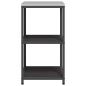 Preview: Küchenlageregal mit Regal mit Speicher Schwarz 60 x 50 x 92 cm Stahl