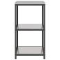 Preview: Küchenlageregal mit Regal mit Speicher Silber 60 x 50 x 92 cm Edelstahl