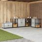 Preview: ARDEBO.de - Küchenlageregal Silber 60 x 50 x 92 cm Galvanisierter Stahl