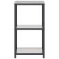 Preview: Küchenlageregal mit Regal mit Speicher Silber 60 x 50 x 92 cm Edelstahl