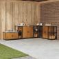 Preview: ARDEBO.de - Küchenlageregal mit Regal mit Speicher Rostig 60 x 50 x 92 cm Wetterstahl