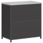 Preview: Küchenlagerregal mit Regal mit Speicher mit Tür Schwarz 60 x 50 x 92 cm Stahl