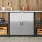 Preview: Küchenlagerregal Silber 60 x 50 x 92 cm Galvanisierter Stahl