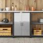Preview: Küchenlagerregal Silber 60 x 50 x 92 cm Galvanisierter Stahl
