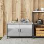 Preview: Küchenlagerregal Silber 60 x 50 x 92 cm Galvanisierter Stahl