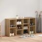 Preview: ARDEBO.de - Schuhbank Eiche handwerklich 103 x 30 x 55 cm Holzwerkstoff