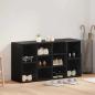 Preview: ARDEBO.de - Schuhbank Schwarze Eiche 103 x 30 x 55 cm Holzwerkstoff