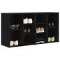 Preview: Schuhbank Schwarze Eiche 103 x 30 x 55 cm Holzwerkstoff