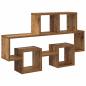 Preview: Wandregal mit Regal mit Speicher Altes Holz 82 x 15 x 51 cm Holzwerkstoff