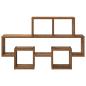 Preview: Wandregal mit Regal mit Speicher Altes Holz 82 x 15 x 51 cm Holzwerkstoff