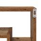 Preview: Wandregal mit Regal mit Speicher Altes Holz 82 x 15 x 51 cm Holzwerkstoff