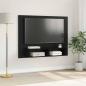 Preview: ARDEBO.de - Wand TV Schrank Schwarz Eiche 120 x 23.5 x 90 cm Holzwerkstoff