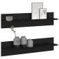 Preview: Wandregale 2 pcs Schwarz Eiche 80 x 11,5 x 18 cm Holzwerkstoff