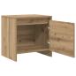 Preview: Nachttisch Eiche handwerklich 45 x 34 x 44.5 cm Holzwerkstoff