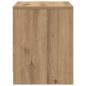 Preview: Nachttisch Eiche handwerklich 45 x 34 x 44.5 cm Holzwerkstoff