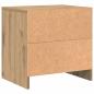 Preview: Nachttisch Eiche handwerklich 45 x 34 x 44.5 cm Holzwerkstoff