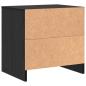 Preview: Nachttisch Schwarze Eiche 45 x 34 x 44.5 cm Holzwerkstoff
