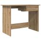 Preview: Schreibtisch Eiche handwerklich 100 x 50 x 76 cm Holzwerkstoff