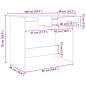 Preview: Schreibtisch Eiche handwerklich 100 x 50 x 76 cm Holzwerkstoff