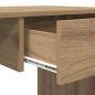 Preview: Schreibtisch Eiche handwerklich 100 x 50 x 76 cm Holzwerkstoff
