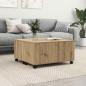 Preview: ARDEBO.de - Couchtisch Eiche handwerklich 75 x 75 x 38 cm Holzwerkstoff