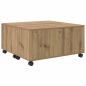 Preview: Couchtisch Eiche handwerklich 75 x 75 x 38 cm Holzwerkstoff