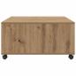 Preview: Couchtisch Eiche handwerklich 75 x 75 x 38 cm Holzwerkstoff
