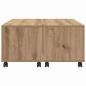 Preview: Couchtisch Eiche handwerklich 75 x 75 x 38 cm Holzwerkstoff