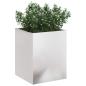 Preview: Gartenblumentopf Silber 50 x 32 x 40 cm Edelstahl