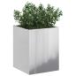 Preview: Gartenblumentopf Silber 50 x 32 x 40 cm Galvanisierter Stahl
