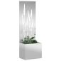 Preview: Blumentopf mit dekorativem Paneel Silber 50 x 140 cm