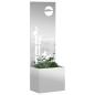 Preview: ARDEBO.de - Blumentopf mit dekorativem Paneel Silber 50 x 140 cm