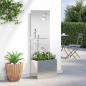 Preview: Blumentopf mit dekorativem Paneel Silber 50 x 140 cm