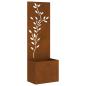 Preview: Blumentopf mit dekorativem Paneel Rostig 50 x 140 cm