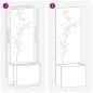 Preview: Blumentopf mit dekorativem Paneel Rostig 50 x 140 cm