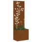 Preview: Blumentopf mit dekorativem Paneel Rostig 50 x 140 cm