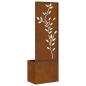 Preview: Blumentopf mit dekorativem Paneel Rostig 50 x 140 cm