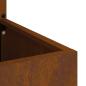 Preview: Blumentopf mit dekorativem Paneel Rostig 50 x 140 cm