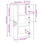 Preview: Büroschrank mit Regal mit Speicher mit Tür Altholz 60 x 32 x 115 cm Holzwerkstoff