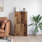 Preview: Büroschrank mit Regal mit Speicher mit Tür Altholz 60 x 32 x 115 cm Holzwerkstoff