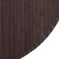 Preview: Teppich Rund Dunkelbraun 60 cm Bambus