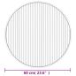 Preview: Teppich Rund Dunkelbraun 60 cm Bambus