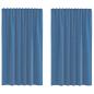 Preview: Voile Vorhänge mit Stangentaschen 2 Stk. Königsblau