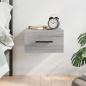 Preview: ARDEBO.de - Wand-Nachttisch Grau Sonoma 35x35x20 cm