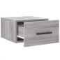 Preview: Wand-Nachttisch Grau Sonoma 35x35x20 cm