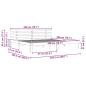 Preview: Bettgestell Wachsbrown 200x200 cm Massivholz Kiefer