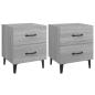 Preview: Nachttische 2 Stk. Grau Sonoma 40x35x47,5 cm