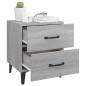Preview: Nachttische 2 Stk. Grau Sonoma 40x35x47,5 cm
